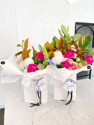 'Grandiose' Personalised Bouquet Bags (Optional Vase)