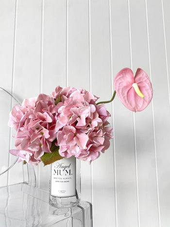 Angel Mum Tribute Vase + Forever Blooms