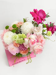 'Pretty in Pink' Luxe Ceramic Pot Combining Lasting Hydrangeas + Fresh Blooms