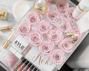 Medium Acrylic Box - Choose your rose colour (FREE GIFT BOX!)