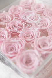 Medium Acrylic Box - Choose your rose colour (FREE GIFT BOX!)