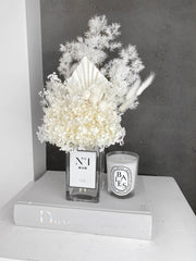 Lasting White Flowers. White Mothers Day Flowers personalised with Mum and Number 1 Mum. Mum is my best friend quote. From Cartel Flowers. Geelong Florist. Melbourne Florist. Sending flowers Worldwide.  Dior Coffee Table Book. BAIES Diptyque candle. 