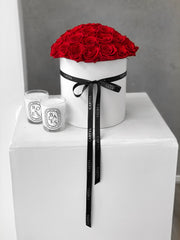 NEW! Ultra Luxe Large Ceramic Pot filled with Lasting Roses