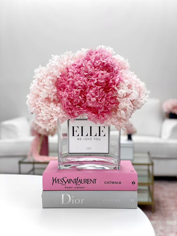 Forever Hydrangeas + Vase | 'The Perfect Pinks'