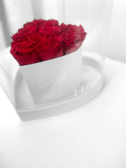Heart Box with Lasting Red Roses