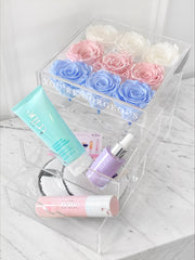 Small Acrylic Box - Choose your rose colour. (FREE GIFT BOX!)